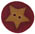 3514 Gold Star on Red - Just Another Button Co 