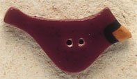 43077R Cardinal Facing Right Debbie Mumm Button