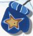 4421 Blue Mitten With Star- Just Another Button Co