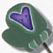 4422 Green Mitten With Heart- Just Another Button Co