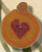 4489 Primitive Gold Heart Ornament - Just Another Button Co