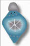 4652 Large Retro Teal Ornament - Just Another Button Co