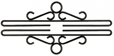 Black Wrought  Iron Bellpull Hardware