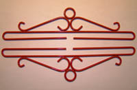 Red Wrought Iron Bellpull Hardware