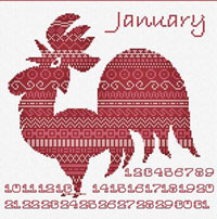 Calendar - January: Rooster