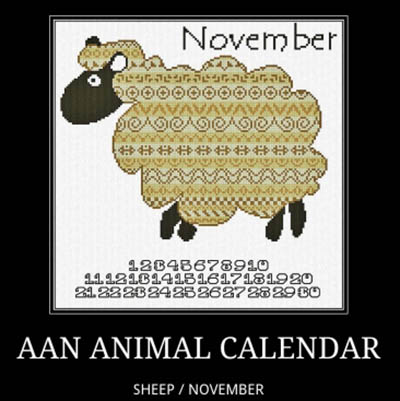 Animal Calendar - November Sheep
