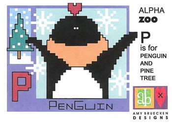 AlphaZoo - P Is For Penguin and Pine Tree