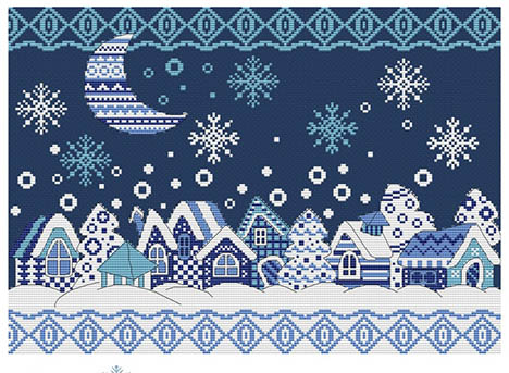 Folk Snowy Village