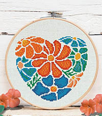 Boho Floral Heart