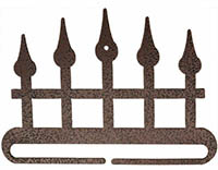 Iron Fence Split Bottom Copper Vein Bellpull