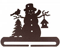 Frosty Snowman Split Bottom Copper Vein Bellpull