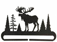Alaska Moose Split Bottom Charcoal Bellpull