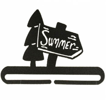 Summer Sign Split Bottom Charcoal Bellpull