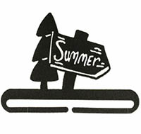 Summer Sign Split Bottom Charcoal Bellpull