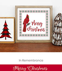 In Remembrance Cardinals - Merry Christmas
