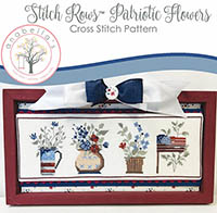 Stitch Rows - Patriotic Flowers