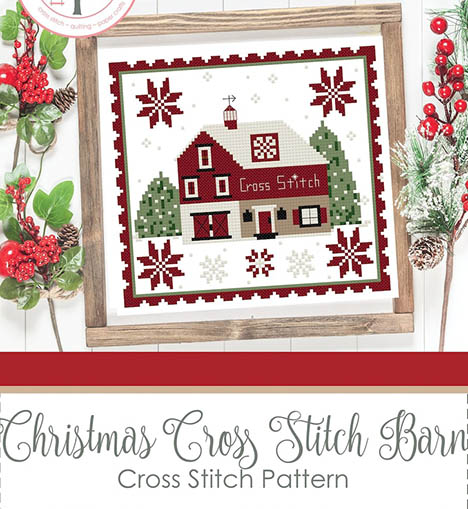 Christmas Cross Stitch Barn
