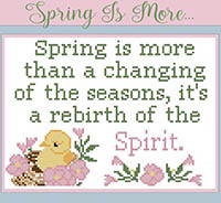 Spring is More - Cross Stitch Cards #10