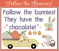 Follow The Bunnies - Cross Stitch Cards #11