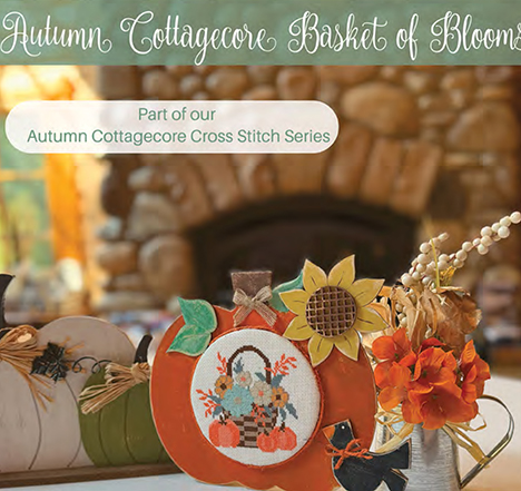 Autumn Cottagecore Basket of Blooms