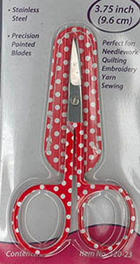 White Dot on Red Embroidery  Scissors