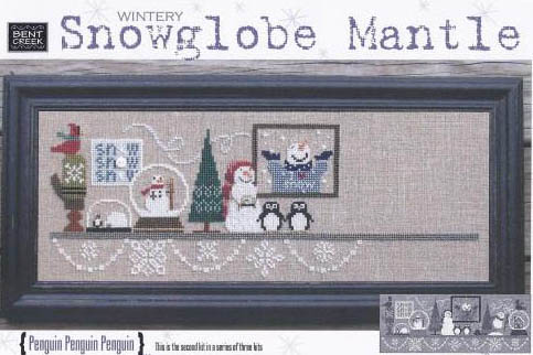 Wintery Snowglobe Mantle #2 -Penguin Penquin Penguin