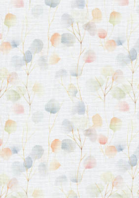 Watercolor Leaves Print Linen 32 Ct. Belfast Linen
