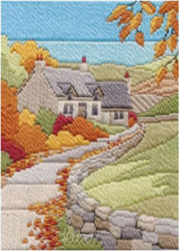 Autumn Cottage Long Stitch Seasons Kit