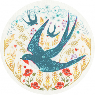 Swallows - Folk Art Range Embroidery Kit