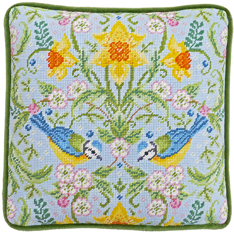 Spring Blue Tits Tapestry Kit