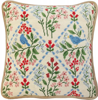 Birds & Blossoms Tapestry Cushion Kit