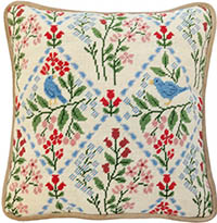 Birds & Blossoms Tapestry Cushion Kit