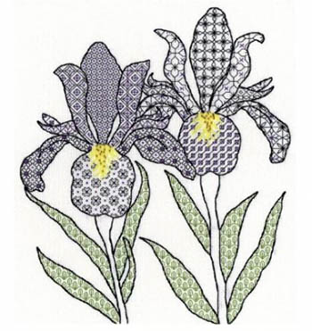 Irises - Blackwork Kit