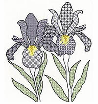 Irises - Blackwork Kit