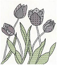 Tulips - Blackwork Kit