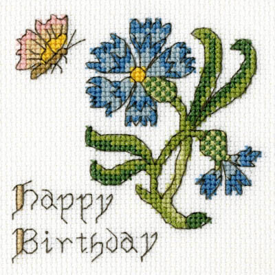 Cornflower Happy Birthday Card Kit
