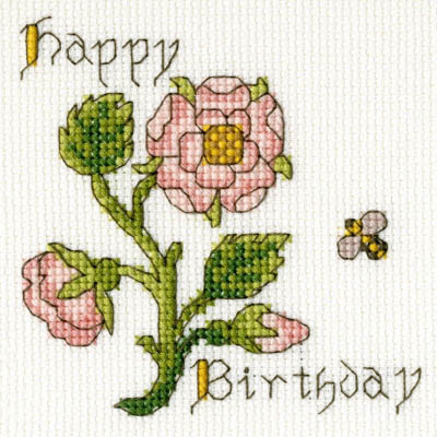 Rose Happy Birthday Card Kit
