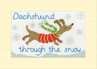Dachshund Through The Snow  Christmas Card Kit