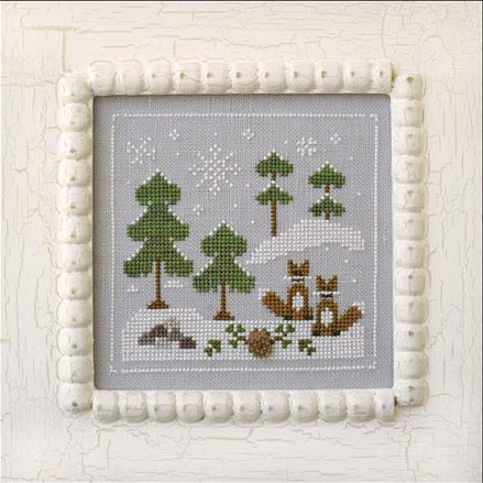 Frosty Forest #6-Snowy Foxes