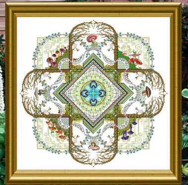 Mushroom & Fern Mandala