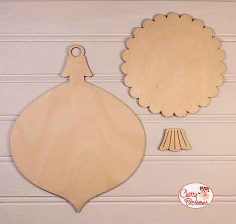 Vintage Ornaments Wood Backers Set One