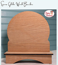 Snow Globe Wood Backer