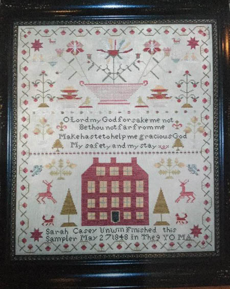 Sarah Casey Unwin 1848 Sampler