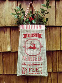 Reindeer Feed Sack