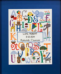 Bright Alphabet Birth Announcement