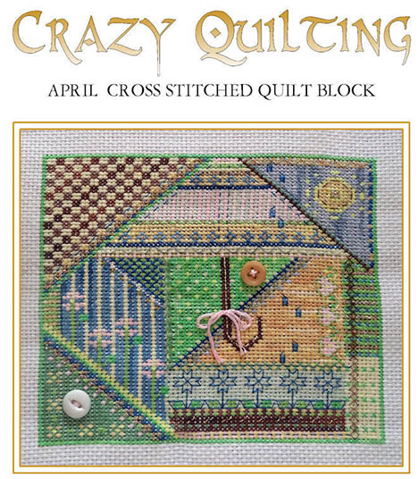 Crazy Quilt Block - April