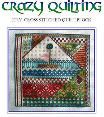 Crazy Quilting - July Block