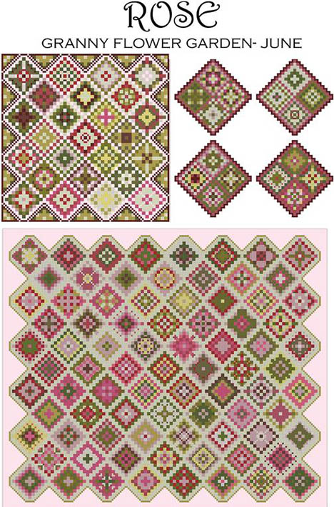 Granny's Flower Garden June - Rose