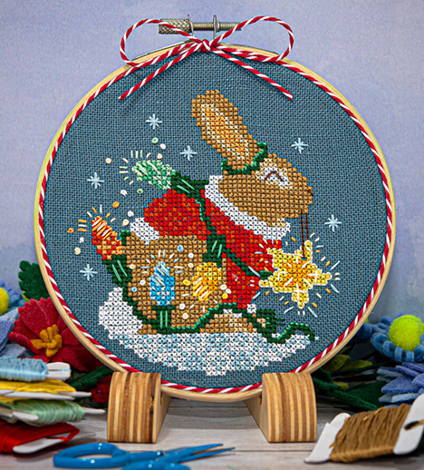 Rabbit's Bright Winter Night Ornament