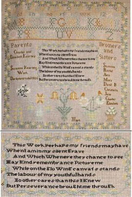 Susanna Keaney 1826 Sampler